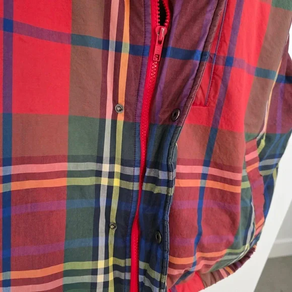 Vintage Polo Ralph Lauren Plaid Down Puffer Vest Tartan womens L 90s grail - Picture 7 of 12